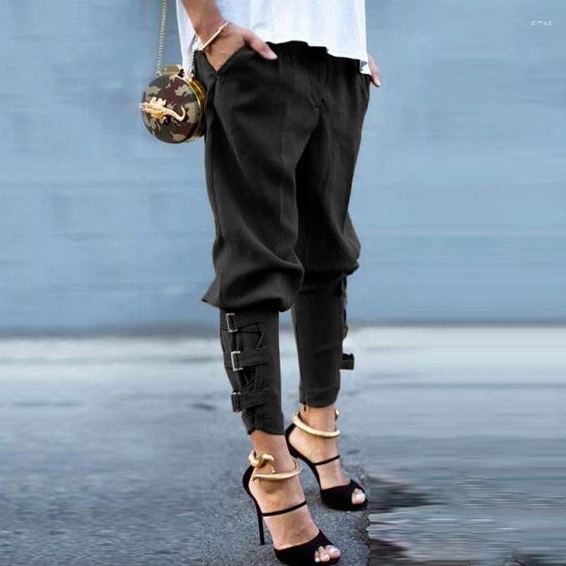 Women' Pants High Street Style Vintage Fashion Tie-Up Pencil Women Spring Elegant Casual Solid Elastic Waist Long Harajuku, Black
Women' Pants High Street Style Vintage Fashion Tie-Up Pencil Women Spring Elegant Casual Solid Elastic Waist Long Harajuku, Black