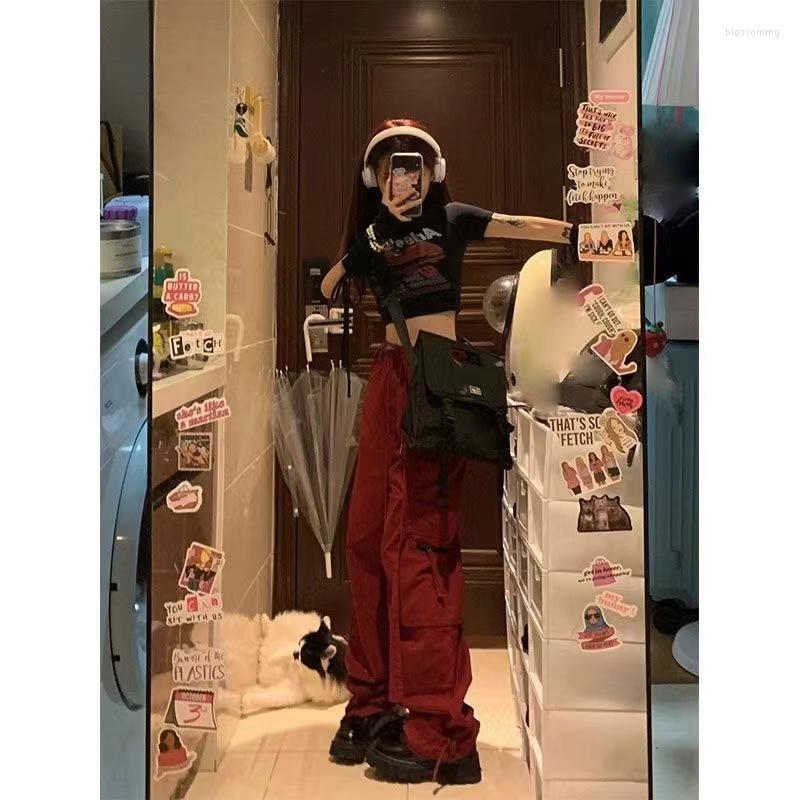 Women' Pants Vintage Casual Loose Y2K Sweatpants Cargo Women Baggy Trousers Fall Streetwear Fairycore Oversized, Red
Women' Pants Vintage Casual Loose Y2K Sweatpants Cargo Women Baggy Trousers Fall Streetwear Fairycore Oversized, Red