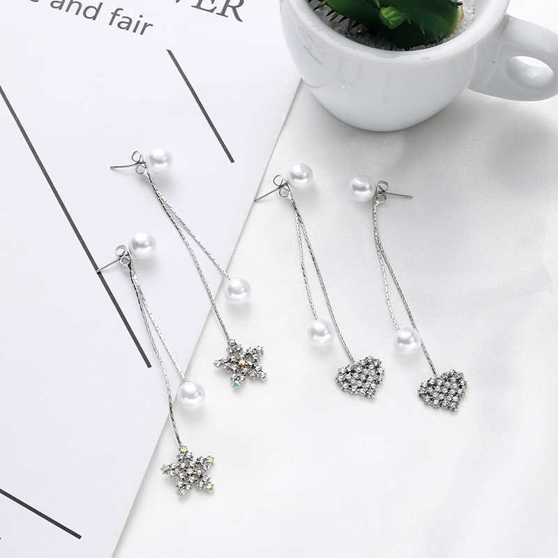Dangle Chandelier Pearl Love Tassel Earrings Korean Fashion Shiny Crystal Star Pendant Personality Student Earrings Female Earrings G230313
Dangle Chandelier Pearl Love Tassel Earrings Korean Fashion Shiny Crystal Star Pendant Personality Student Earrings Female Earrings G230313
