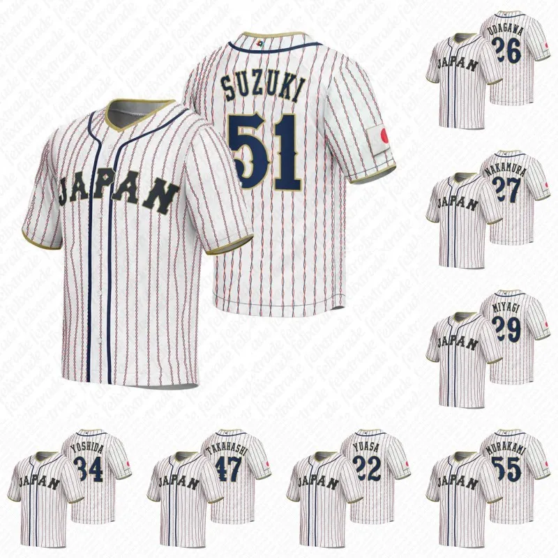 CUSTOM Seiya Suzuki 2023 WBC wbc Japan Baseball Jerseys World Baseball Classic Masataka Yoshida Yuki Udagawa Atsuki Yuasa Hiroya Miyagi Mune, 51 seiya suzuki
CUSTOM Seiya Suzuki 2023 WBC wbc Japan Baseball Jerseys World Baseball Classic Masataka Yoshida Yuki Udagawa Atsuki Yuasa Hiroya Miyagi Mune, 51 seiya suzuki