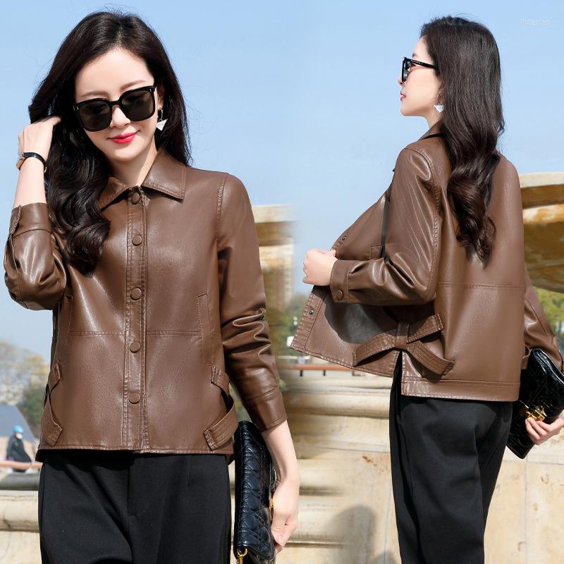 Women's Leather 2023 Korean Autumn Women Pu Jacket Woman Short Loose Casual Female Black Faux Outwear Ladies Overcoat
Women's Leather 2023 Korean Autumn Women Pu Jacket Woman Short Loose Casual Female Black Faux Outwear Ladies Overcoat