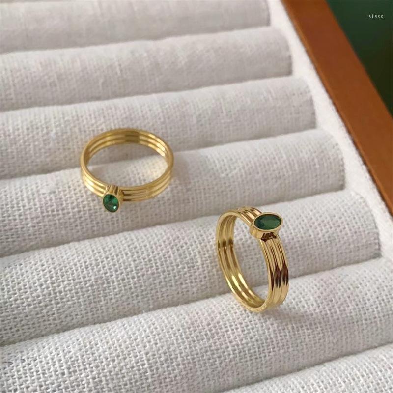 Wedding Rings Personality Green Diamond Ring French Vintage Fashion For Women Titanium Steel Index Finger Female
Wedding Rings Personality Green Diamond Ring French Vintage Fashion For Women Titanium Steel Index Finger Female