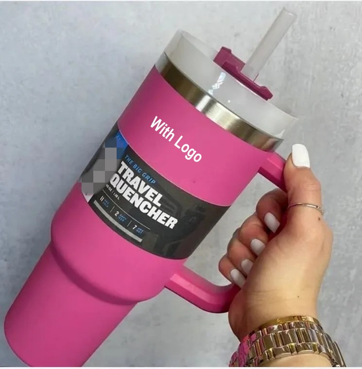 Pink 40oz Big Capacity Water Bottles With Logo Handle Lid Straw Stainless Steel Tumblers Outdoor Portable Carring Coffee Tea Mugs Keep Drinking Cold Ready to Ship, With stanley logo
Pink 40oz Big Capacity Water Bottles With Logo Handle Lid Straw Stainless Steel Tumblers Outdoor Portable Carring Coffee Tea Mugs Keep Drinking Cold Ready to Ship, With stanley logo