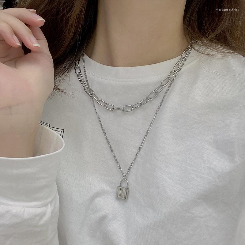 Chains Multilayer Padlock Pendant Necklace Chunky Chain Punk Stainless Steel For Women Fashion Statement Jewelry
Chains Multilayer Padlock Pendant Necklace Chunky Chain Punk Stainless Steel For Women Fashion Statement Jewelry