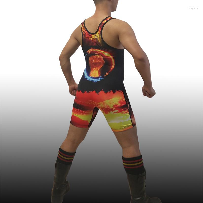 Women's Swimwear Man Fire Fist Wrestling Singlet Aerotics Weight Lifting Suit In Men Tights Fighting Customizable Youth One Piece Jumpsuit, Picture shown
Women's Swimwear Man Fire Fist Wrestling Singlet Aerotics Weight Lifting Suit In Men Tights Fighting Customizable Youth One Piece Jumpsuit, Picture shown