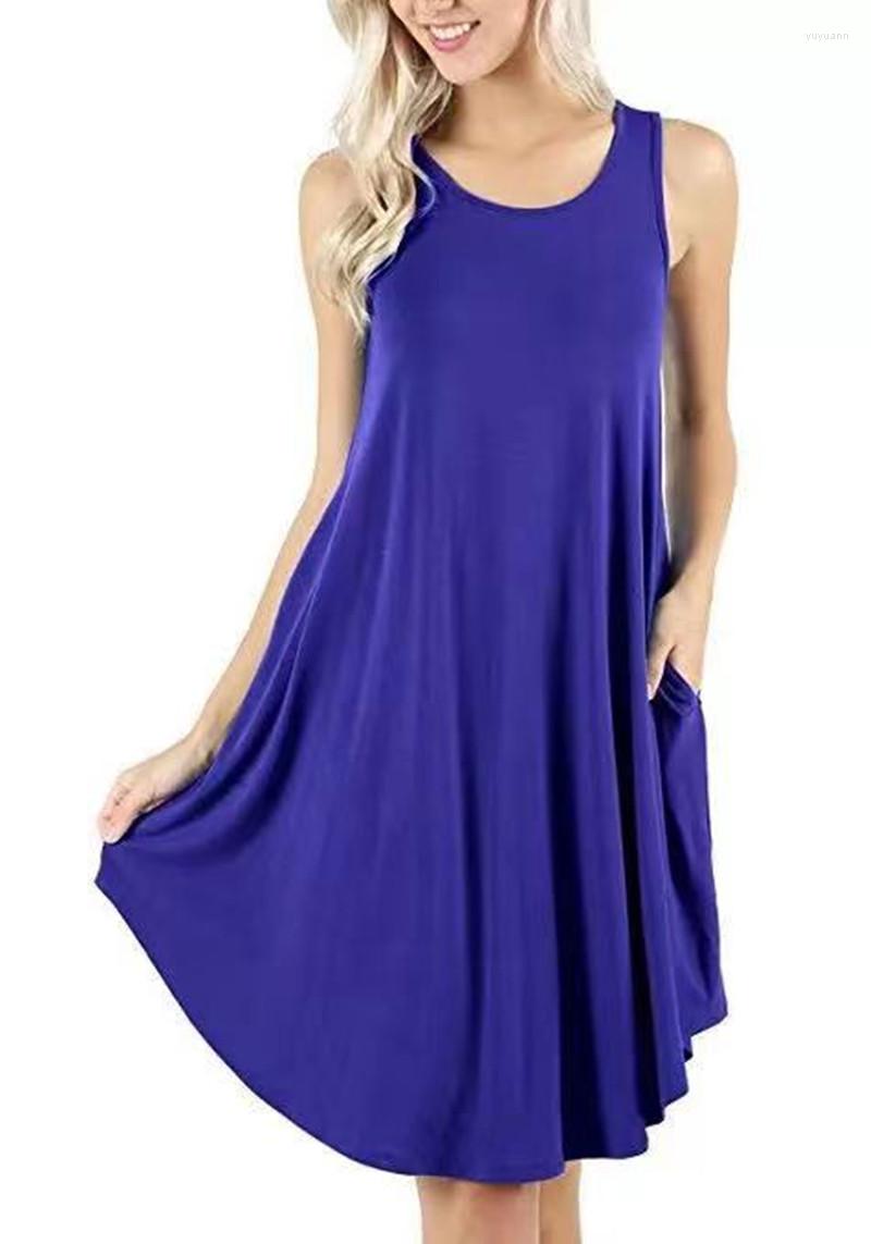 Casual Dresses Women' Fashion Sleeveless Vest Comfortable T-Shirt Dress In 2023 Solid Color Pocket Loose Knee Length Sexy, 04
Casual Dresses Women' Fashion Sleeveless Vest Comfortable T-Shirt Dress In 2023 Solid Color Pocket Loose Knee Length Sexy, 04