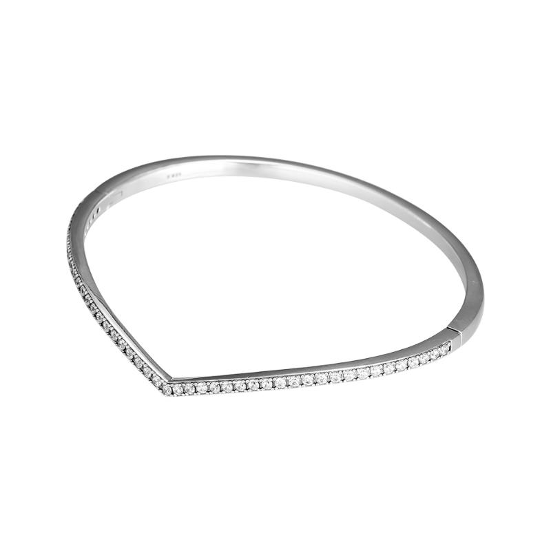 Bangle Silver 925 Jewelry Shimmering Wish Bracelet With Clear CZ Fashion Bracelets For Women Making FLB071
Bangle Silver 925 Jewelry Shimmering Wish Bracelet With Clear CZ Fashion Bracelets For Women Making FLB071