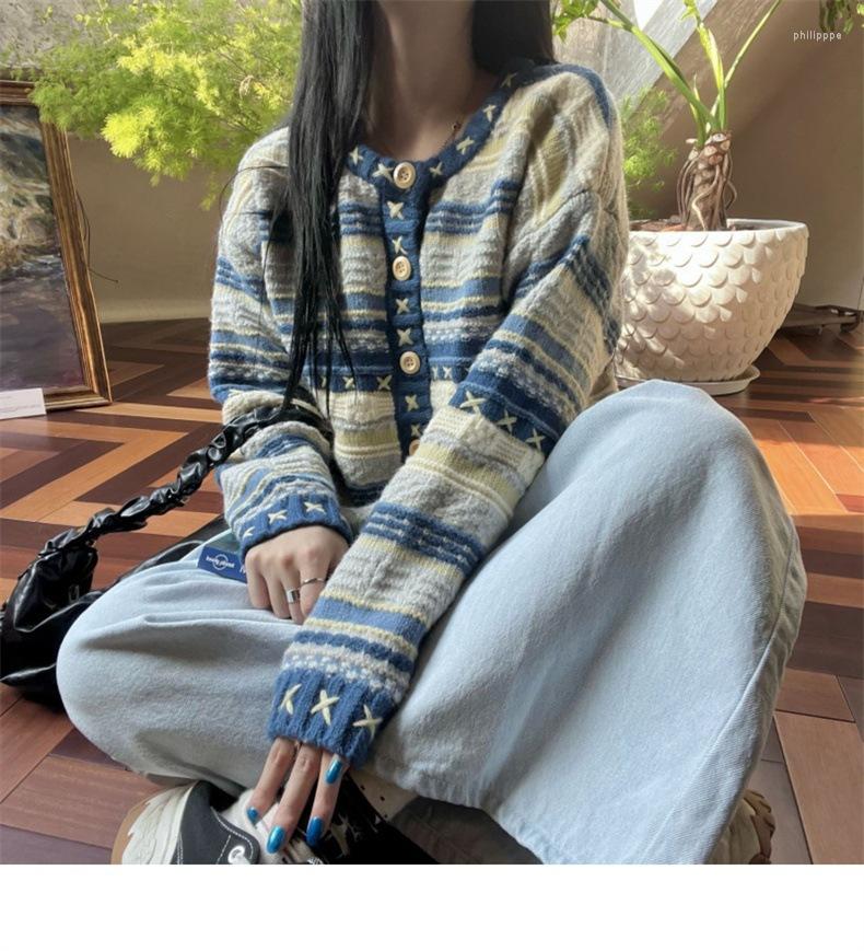 Women's Knits 2023 Retro Ocean Star Sweater Jacket Cardigan Women's Autumn Design Small Loose Knit MY658, Blue
Women's Knits 2023 Retro Ocean Star Sweater Jacket Cardigan Women's Autumn Design Small Loose Knit MY658, Blue