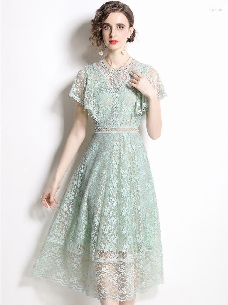 Party Dresses Summer Women Elegant Lace Dress Festa High Quality Wedding Casual Night Ladies Robe Vintage Designer A-line Vestidos, Light green
Party Dresses Summer Women Elegant Lace Dress Festa High Quality Wedding Casual Night Ladies Robe Vintage Designer A-line Vestidos, Light green