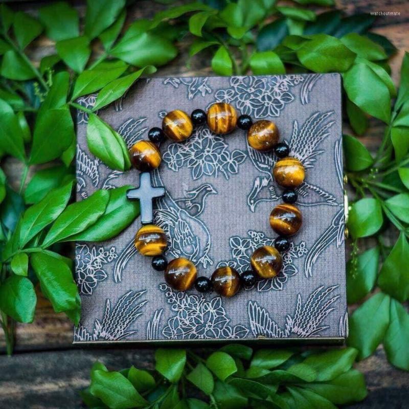 Charm Bracelets Cross Natural Stone Rose Red Tiger Eye Beaded Elastic Rope Religious Christian Catholic Prayer Bracelet Jewelry Gifts
Charm Bracelets Cross Natural Stone Rose Red Tiger Eye Beaded Elastic Rope Religious Christian Catholic Prayer Bracelet Jewelry Gifts