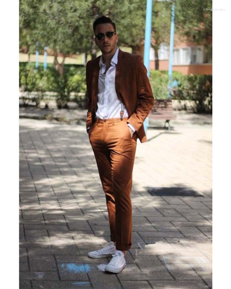 Men's Suits 2pcs Brown Summer Casual Beach Men Slim Fit Wedding Party Jacket Tuxedos Stylish Coat With Pants Man Blazer Trousers, As the image
Men's Suits 2pcs Brown Summer Casual Beach Men Slim Fit Wedding Party Jacket Tuxedos Stylish Coat With Pants Man Blazer Trousers, As the image
