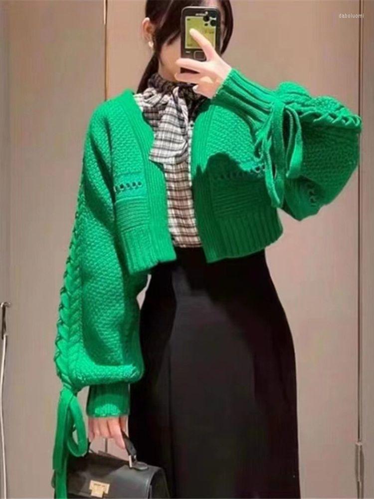 Women' Knits Fashion Lace Up Long Sleeve Cropped Cardigan Women 2023 Autumn Solid Hollow Twist Sweater Coat Korean Simple All Match, White
Women' Knits Fashion Lace Up Long Sleeve Cropped Cardigan Women 2023 Autumn Solid Hollow Twist Sweater Coat Korean Simple All Match, White