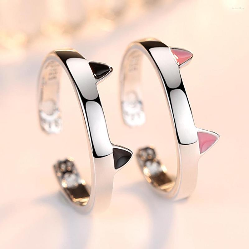 Wedding Rings 1 Pair Black Red Car Ear Open Copper Plated Platinum Couple Ring Adjustable Men Women Finger Jewelry Wholesale
Wedding Rings 1 Pair Black Red Car Ear Open Copper Plated Platinum Couple Ring Adjustable Men Women Finger Jewelry Wholesale
