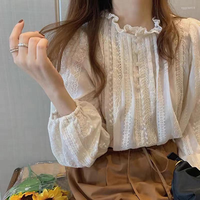 Women' Blouses 2023 Spring Dress French Style Minority Sweet Lace Shirt With Ear Edge Hook Flower Fresh Woman Tops Women, Creamy-white
Women' Blouses 2023 Spring Dress French Style Minority Sweet Lace Shirt With Ear Edge Hook Flower Fresh Woman Tops Women, Creamy-white