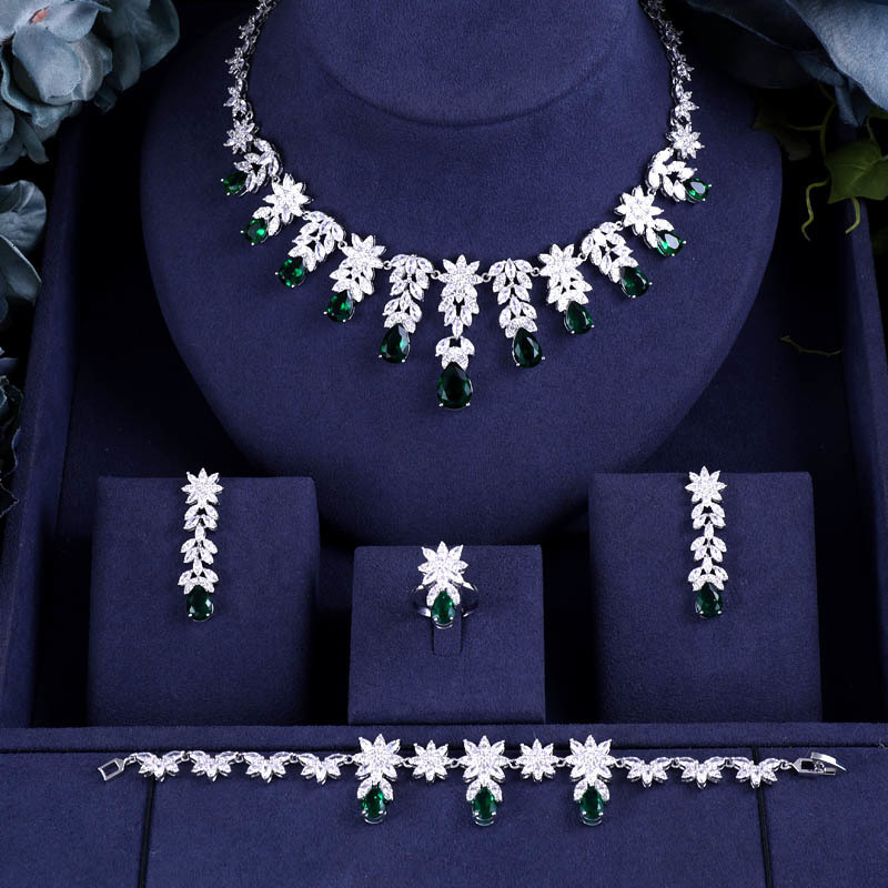 Wedding Jewelry Sets jankelly Nigeria 4pcs Bridal Zirconia For Women Party Luxury Dubai Necklace Earringa Rings CZ Crystal 230313
Wedding Jewelry Sets jankelly Nigeria 4pcs Bridal Zirconia For Women Party Luxury Dubai Necklace Earringa Rings CZ Crystal 230313