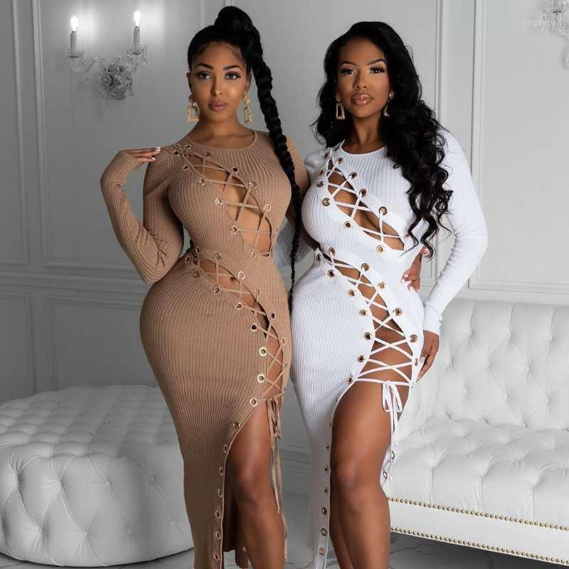 Casual Dresses 2023 High Quality Bandage Dress Bodycon Hollow Out Knitted Long Sleeve Lace Up Gold Button Sexy Split Night Party Women, Khaki
Casual Dresses 2023 High Quality Bandage Dress Bodycon Hollow Out Knitted Long Sleeve Lace Up Gold Button Sexy Split Night Party Women, Khaki