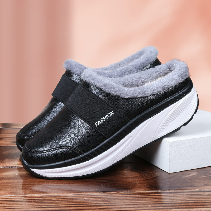 Slippers Winter Warm Soft Plush Indoor Couple Slippers Women Antislip Platform Leather Waterproof Home Shoes Floor Ladies Cotton Slipper 230313, Gray
Slippers Winter Warm Soft Plush Indoor Couple Slippers Women Antislip Platform Leather Waterproof Home Shoes Floor Ladies Cotton Slipper 230313, Gray