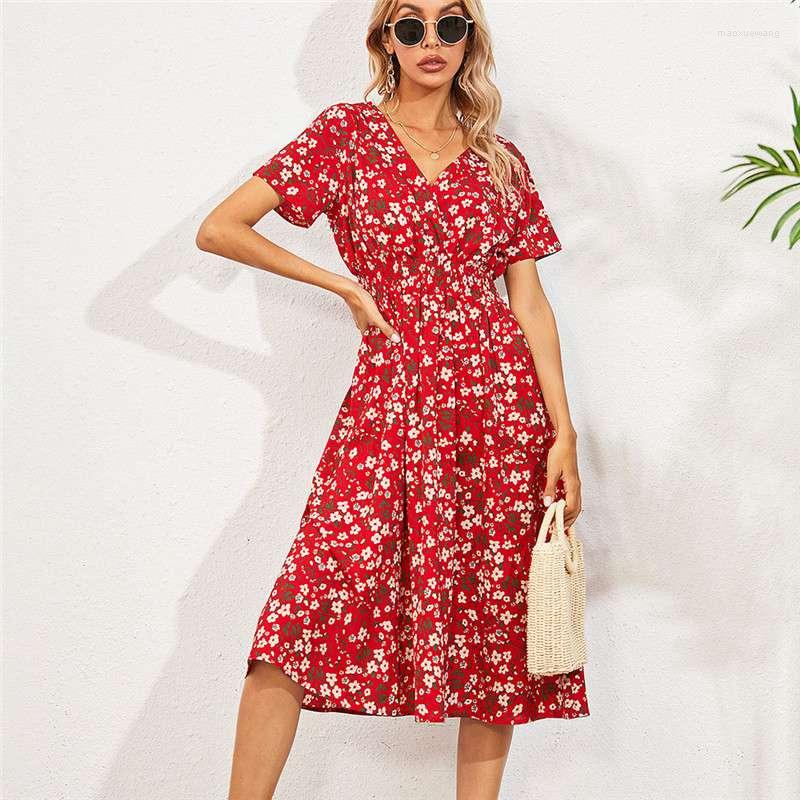Casual Dresses Sleeve V Neck Sundress Womens Floral Boho Ladies Holiday Short Summer Midi Dress, Black
Casual Dresses Sleeve V Neck Sundress Womens Floral Boho Ladies Holiday Short Summer Midi Dress, Black