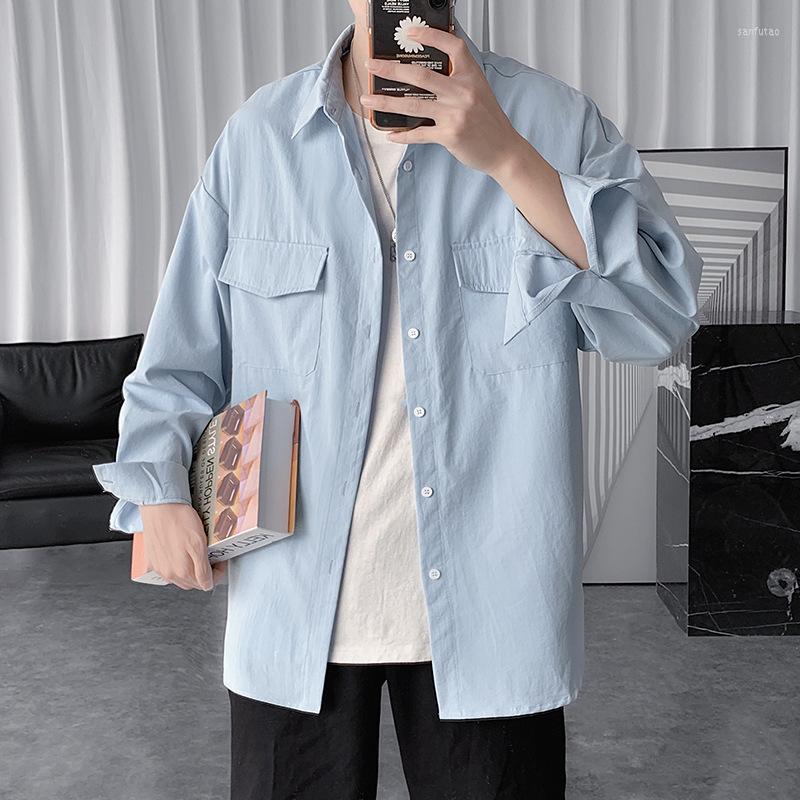 Men's Casual Shirts ICCLEK Blouses Turn-down Collar Spring Men's Oversize Classic Korean Streetwear Tops, Black
Men's Casual Shirts ICCLEK Blouses Turn-down Collar Spring Men's Oversize Classic Korean Streetwear Tops, Black