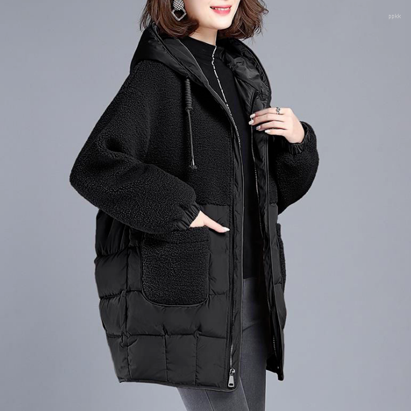 Women's Trench Coats Autumn 2023 Parkas Jackets Female Women Plus Size Lamb Teddy Splicing Hooded Cotton Winter Jacket Womens Outwear Coat, Gray
Women's Trench Coats Autumn 2023 Parkas Jackets Female Women Plus Size Lamb Teddy Splicing Hooded Cotton Winter Jacket Womens Outwear Coat, Gray