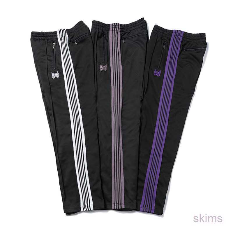 23ss Men's Pants Needles 3 Colors Fashion Sweatpants Butterfly Embroidered Side Stripe Men Women Long Drawstring Street
23ss Men's Pants Needles 3 Colors Fashion Sweatpants Butterfly Embroidered Side Stripe Men Women Long Drawstring Street