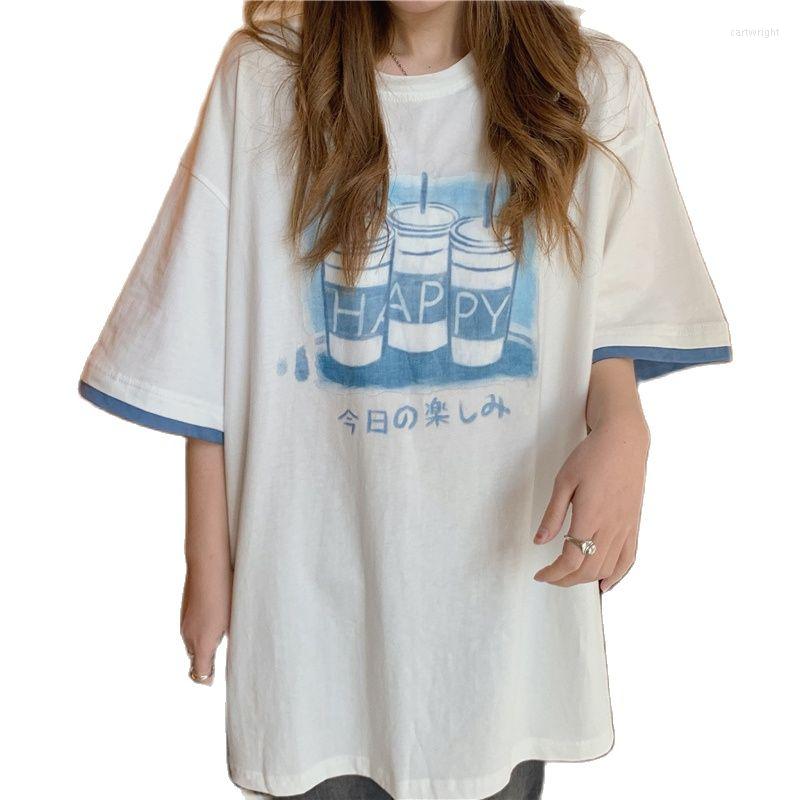 Women's T Shirts Japanese Printed Summer Loose Bf Harajuku Style Short-sleeved T-shirt Women, Blue
Women's T Shirts Japanese Printed Summer Loose Bf Harajuku Style Short-sleeved T-shirt Women, Blue