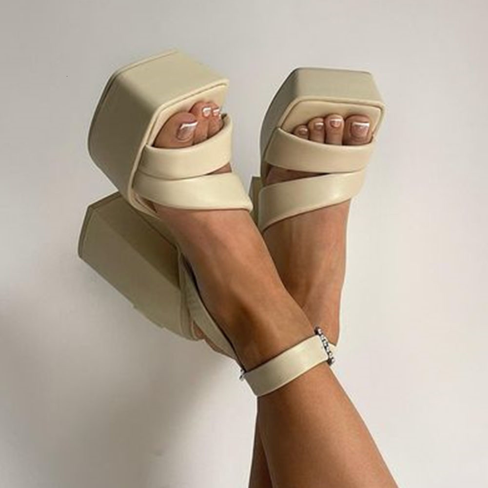Sandals Brand Design Goth Summer Women Platform Chunky High Heels Female Shoes Punk Thin Band Fashion For Woman 230313, Apricot style 2
Sandals Brand Design Goth Summer Women Platform Chunky High Heels Female Shoes Punk Thin Band Fashion For Woman 230313, Apricot style 2