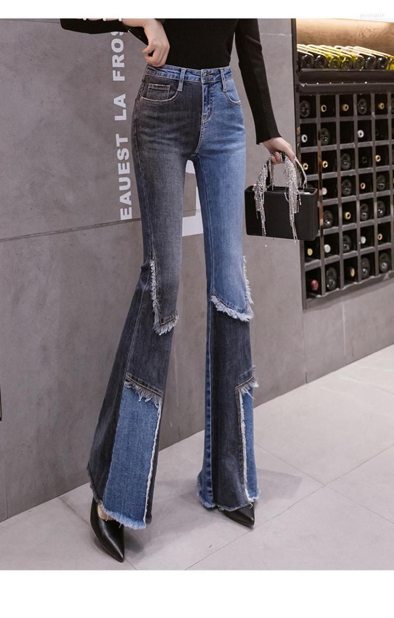 Women's Jeans 26-31 Women Flare High Waist Elastic Tall Lady Truosers Flared Leg Slim Fitting Ladies Denim Pants Patch Color, Blue
Women's Jeans 26-31 Women Flare High Waist Elastic Tall Lady Truosers Flared Leg Slim Fitting Ladies Denim Pants Patch Color, Blue