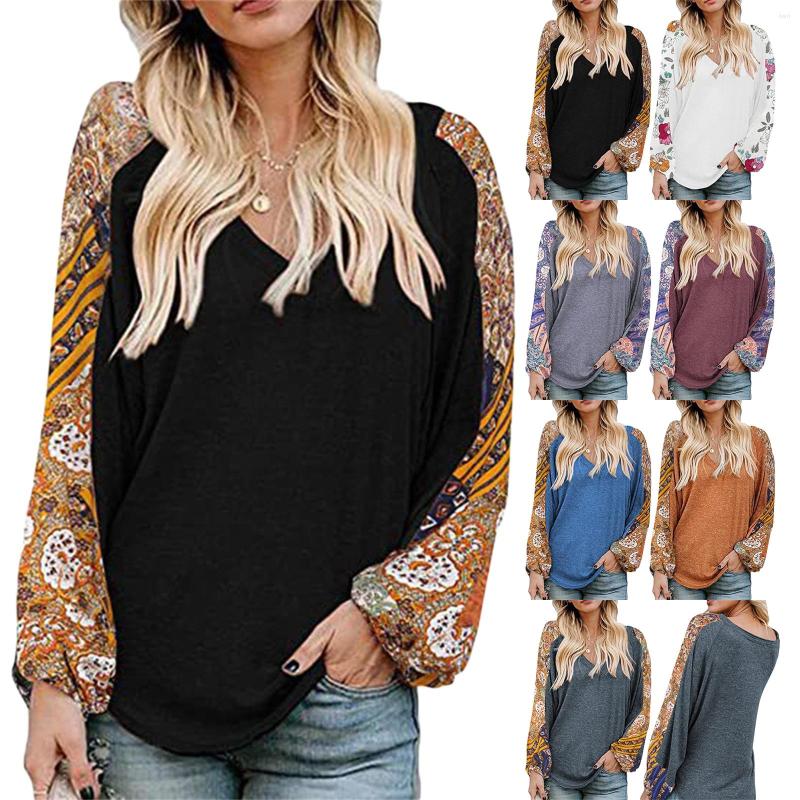 Women' Blouses Women Fashion Loose T-shirt Printed Long Sleeve Patchwork V Neck Ladies Fall Blouse Tops For Casual Daily, Green
Women' Blouses Women Fashion Loose T-shirt Printed Long Sleeve Patchwork V Neck Ladies Fall Blouse Tops For Casual Daily, Green