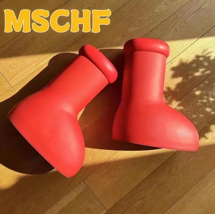 Desgner MSCHF Big red boots Mighty Atom cartoon boot for men women fantastic rainboots into real life mens womens smooth rubber fashionboots round toe cute kneeboots
Desgner MSCHF Big red boots Mighty Atom cartoon boot for men women fantastic rainboots into real life mens womens smooth rubber fashionboots round toe cute kneeboots