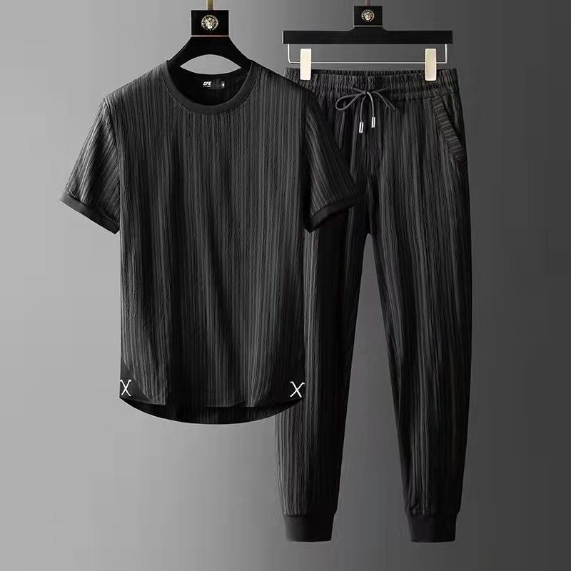 Men's T-Shirts Men's Cotton and Linen Short Sleeve T-shirtAnkle Length Pants Set Solid ShirtTrousers Home Suits Male Plus Size M-4XL 230313, Black
Men's T-Shirts Men's Cotton and Linen Short Sleeve T-shirtAnkle Length Pants Set Solid ShirtTrousers Home Suits Male Plus Size M-4XL 230313, Black