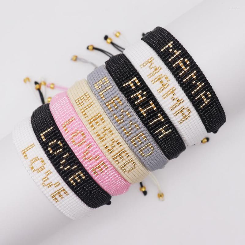 Strand Fashion Simple LOVE Letter Miyuki Bracelet Accept Custom Words Bead For Couple
Strand Fashion Simple LOVE Letter Miyuki Bracelet Accept Custom Words Bead For Couple