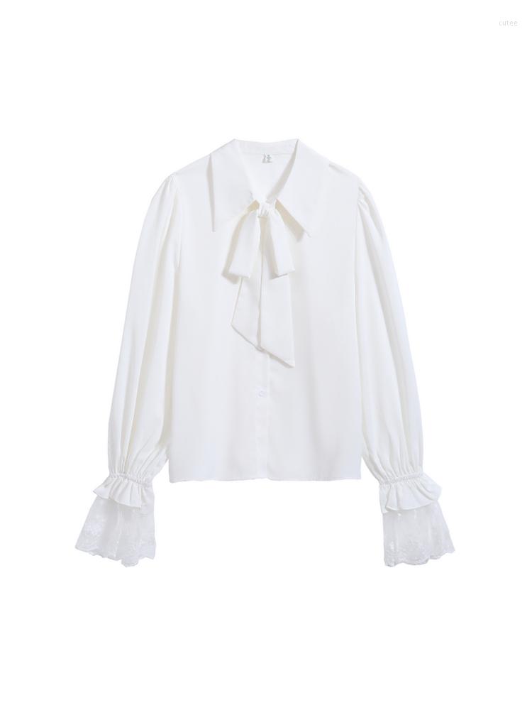 Women' Blouses Bow Tie Lace Panel Lantern Long Sleeve White Shirt Women Spring Autumn Vintage Office Girl Simple Design Thin Blouse Female
Women' Blouses Bow Tie Lace Panel Lantern Long Sleeve White Shirt Women Spring Autumn Vintage Office Girl Simple Design Thin Blouse Female