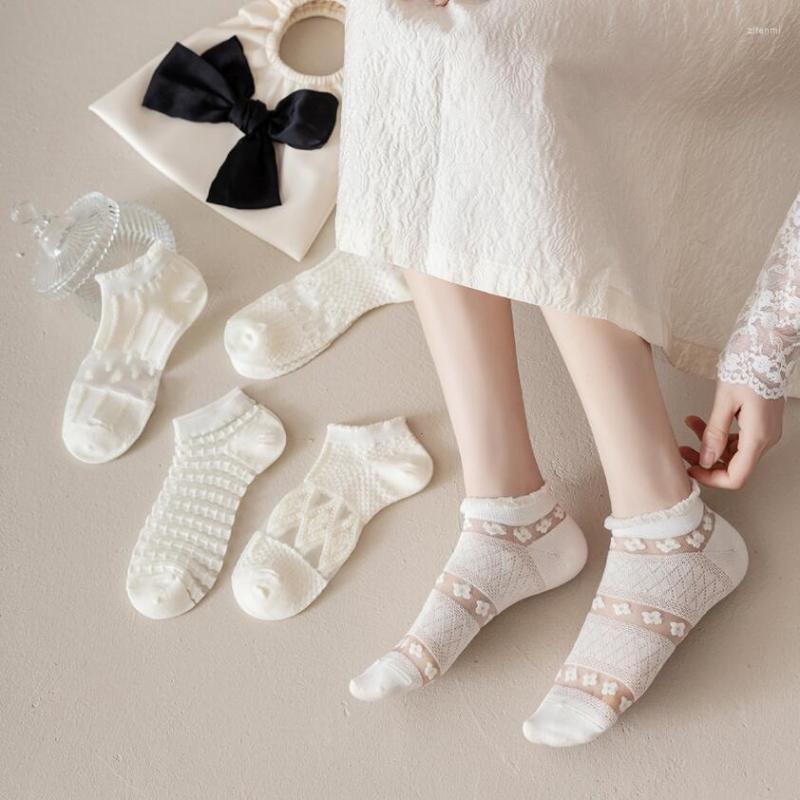 Women Socks 10 Pairs White Floral Design Casual Spring Summer Cotton Short Ankle Sock For Ladies Girls Female Thin Sokken, Multi
Women Socks 10 Pairs White Floral Design Casual Spring Summer Cotton Short Ankle Sock For Ladies Girls Female Thin Sokken, Multi