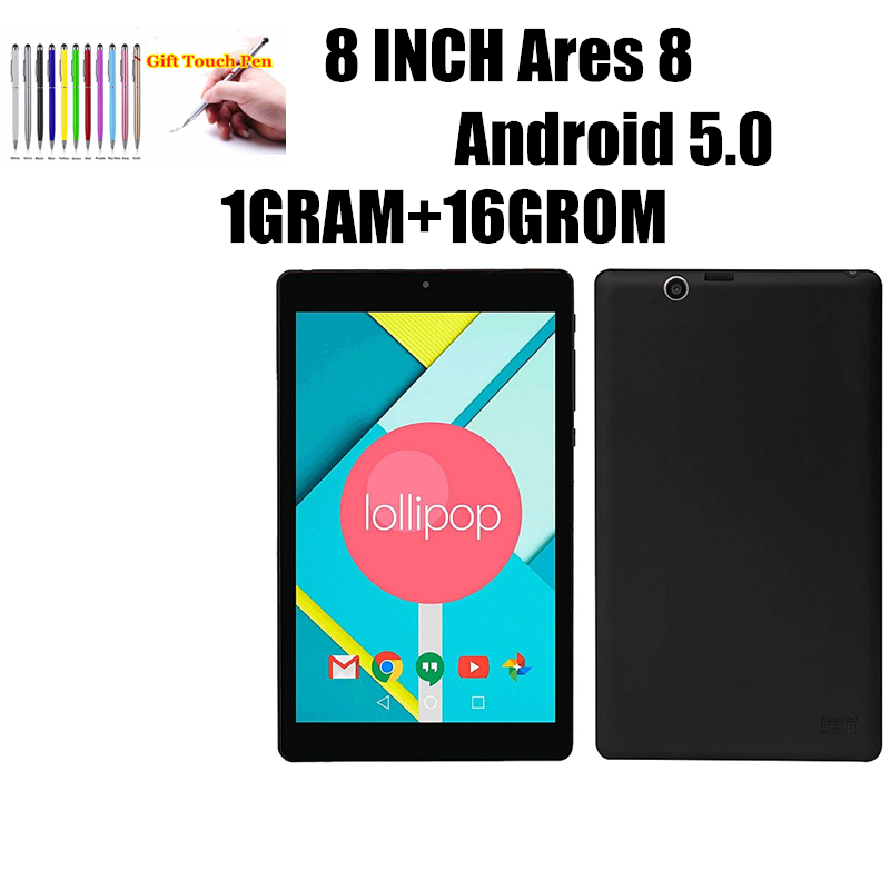 

8 INCH Pocket Tablet Android 5.0 Ares RAM 1GBROM 16GB EMMC Z3735G CPU Quad-Core WIFI Dual Camera, Black