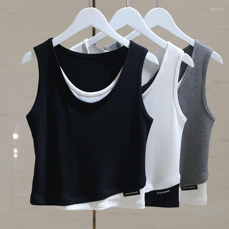 Women's Tanks Fake Two-Piece Tank Camisole For Women Outer Wear Short 2023 Summer Slim Fit All-Matching Sleeveless Top Ins Fashion, White
Women's Tanks Fake Two-Piece Tank Camisole For Women Outer Wear Short 2023 Summer Slim Fit All-Matching Sleeveless Top Ins Fashion, White