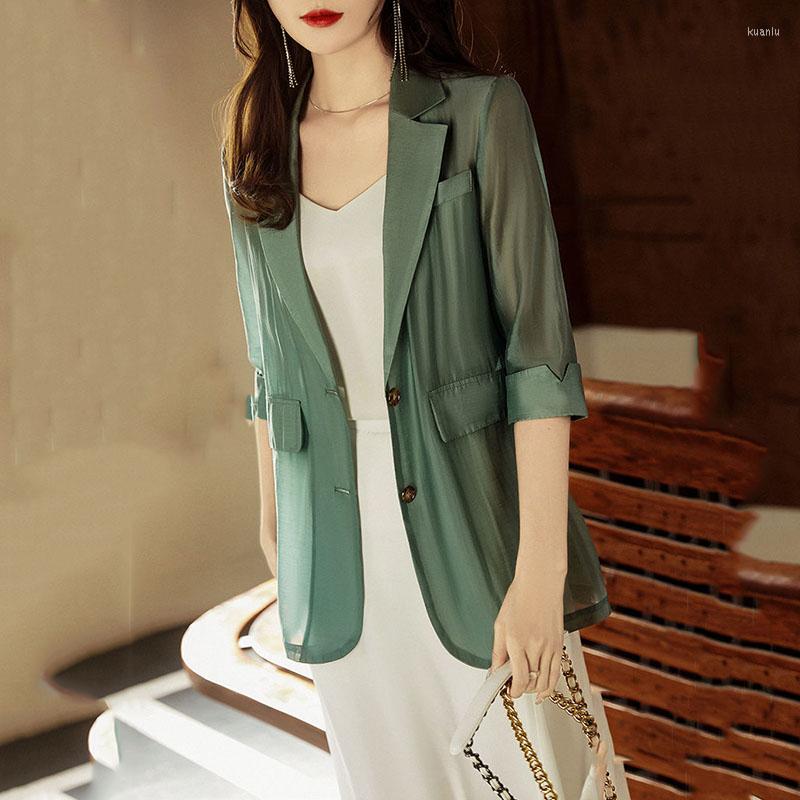 Women' Suits 2023 Summer Thin Solid Suit Women Coat Fashion Korean Long Sleeve Blazer Jackets Casual Slim Ladies Blazers Tops E403, White
Women' Suits 2023 Summer Thin Solid Suit Women Coat Fashion Korean Long Sleeve Blazer Jackets Casual Slim Ladies Blazers Tops E403, White