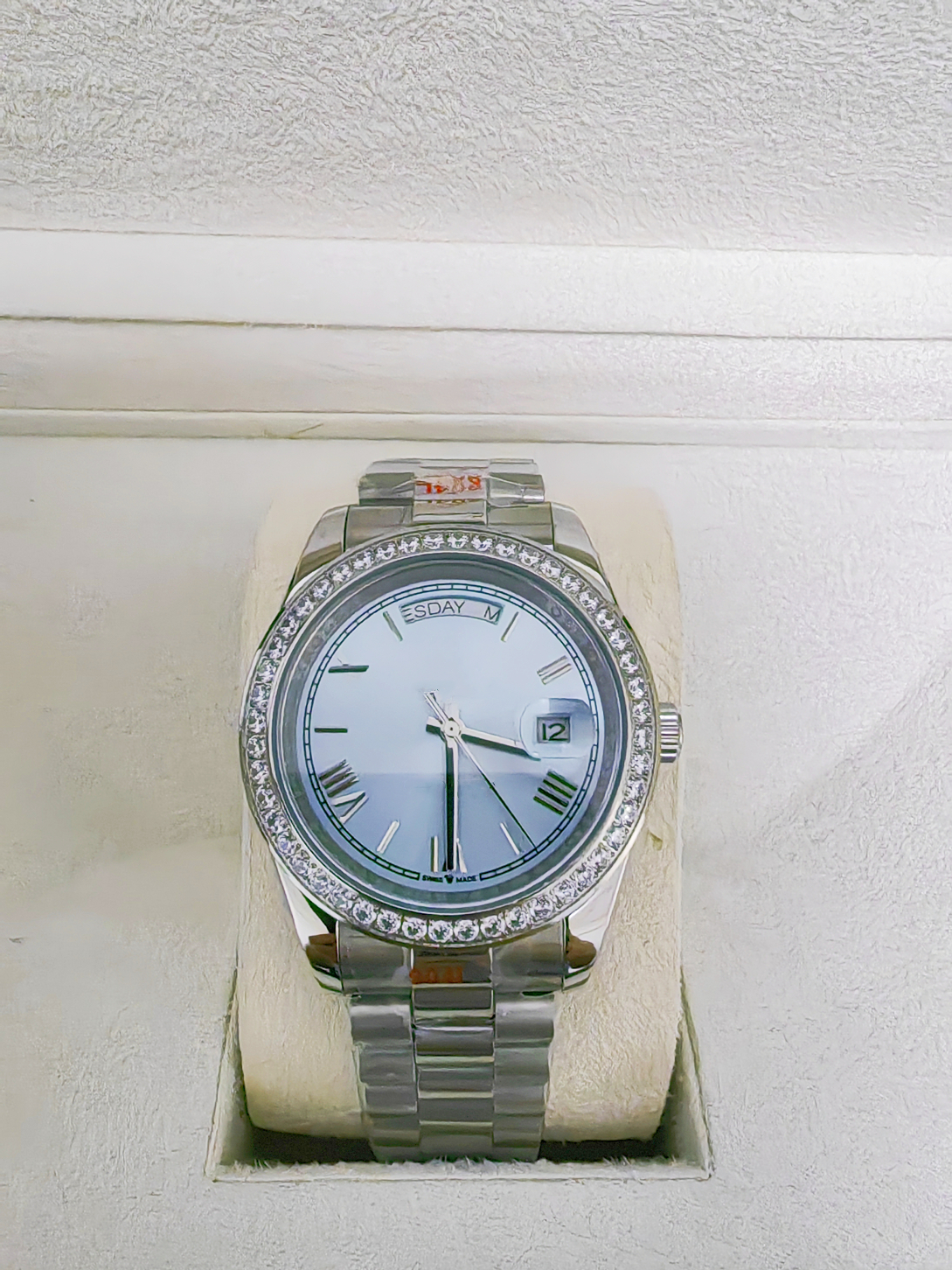 With original box Luxury Fashion WATCHES Top Quality 8k blue Diamond Dial & Bezel 18038 Automatic Mens Men's Watch 2023, Style 6 original box+watch
With original box Luxury Fashion WATCHES Top Quality 8k blue Diamond Dial & Bezel 18038 Automatic Mens Men's Watch 2023, Style 6 original box+watch