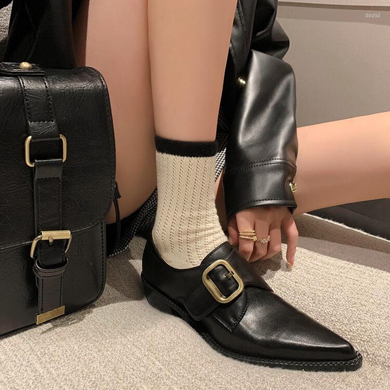 Dress Shoes 2023 Spring Women Loafers Split Leather Pointed Toe Chunky Heel Retro Buckle Mid-heel Pumps Oxford, Black
Dress Shoes 2023 Spring Women Loafers Split Leather Pointed Toe Chunky Heel Retro Buckle Mid-heel Pumps Oxford, Black