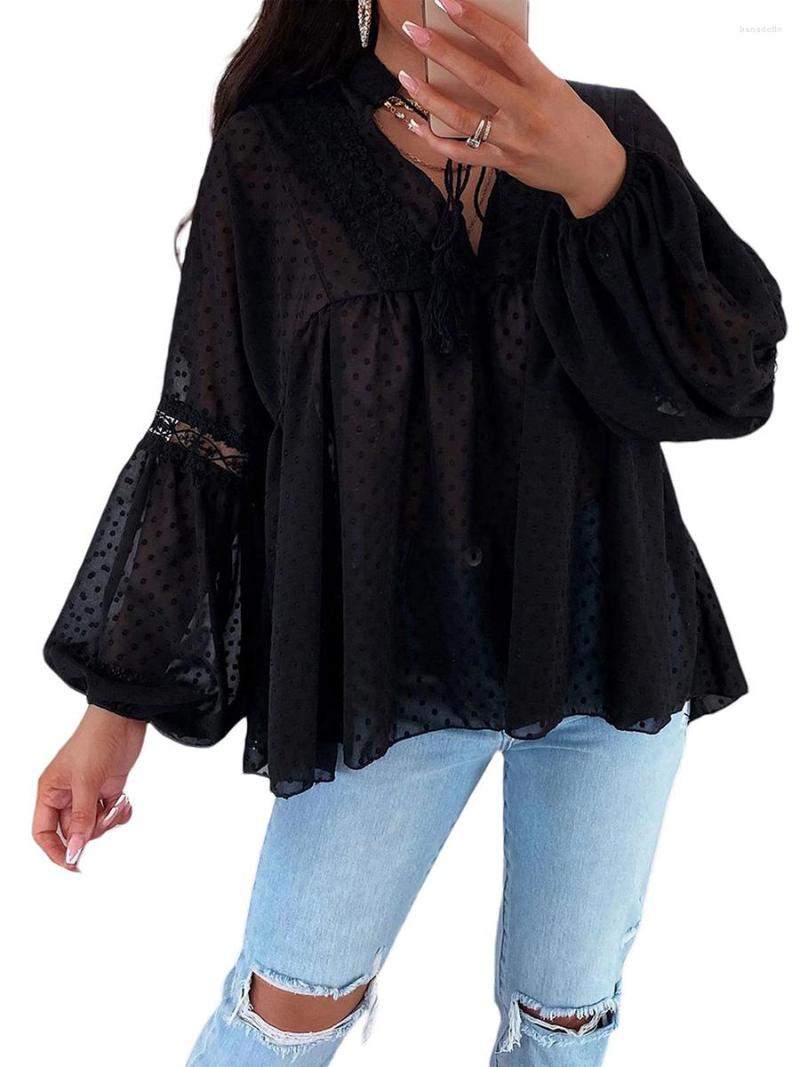 Women's Blouses Women S Elegant Chiffon V Neck Shirt Long Sleeve Casual Pom Swiss Dot Loose Babydoll Top, Black
Women's Blouses Women S Elegant Chiffon V Neck Shirt Long Sleeve Casual Pom Swiss Dot Loose Babydoll Top, Black