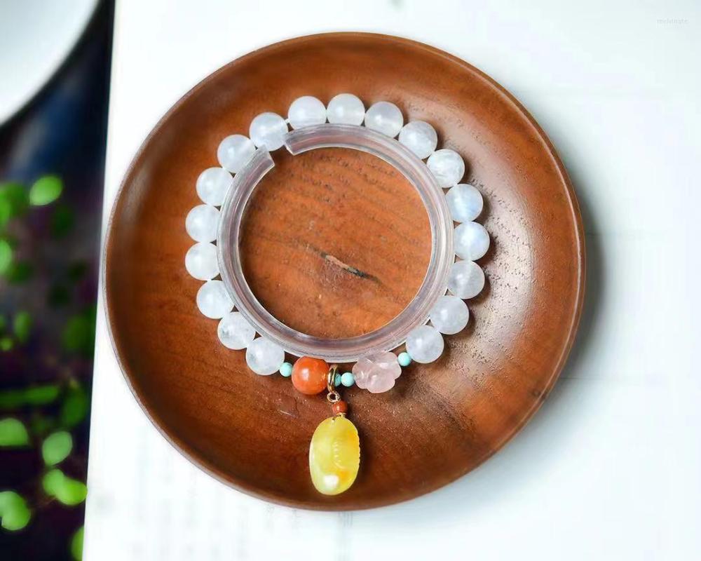Strand Natural Crystal Blue Moonlight Single Round Bead Hand String Pair With South Red Agate Powder Turquoise
Strand Natural Crystal Blue Moonlight Single Round Bead Hand String Pair With South Red Agate Powder Turquoise