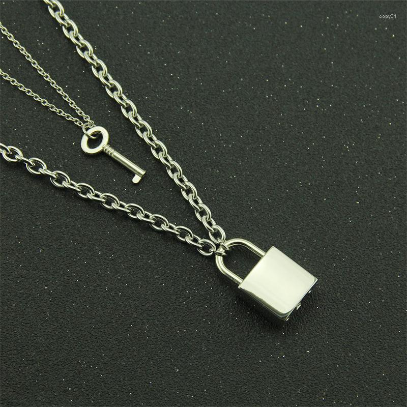 Pendant Necklaces WeSparking EMO Stainless Steel Key And Lock Set Necklace For Men Women Couples Items Fashion Jewelry
Pendant Necklaces WeSparking EMO Stainless Steel Key And Lock Set Necklace For Men Women Couples Items Fashion Jewelry
