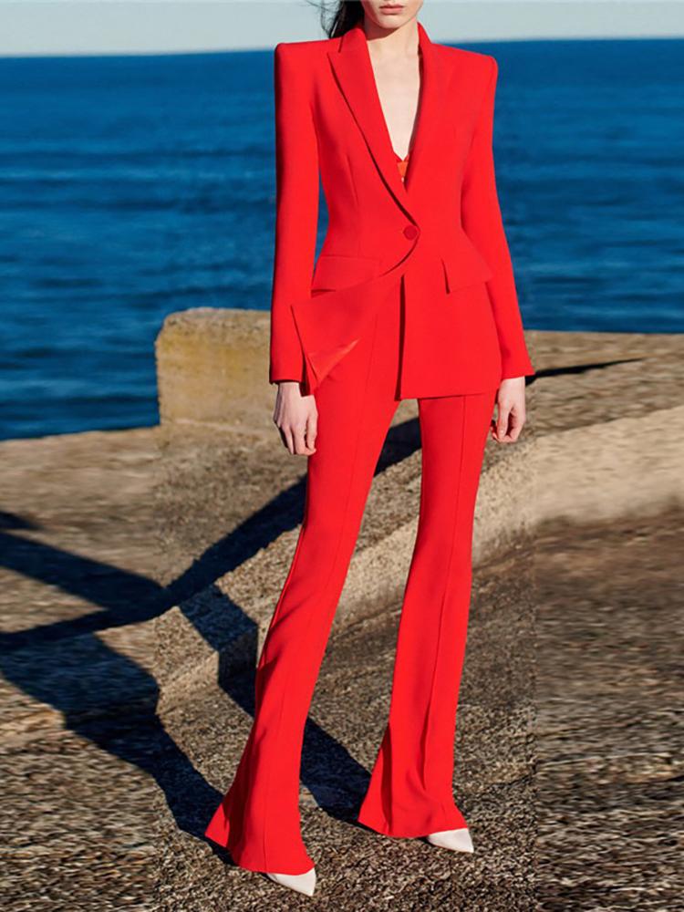 Women' Two Piece Pants Delocah High Quality Spring Women Fashion Runway Red Solid Print Set Long Sleeve Slim Coats Waist SuitsWomen
Women' Two Piece Pants Delocah High Quality Spring Women Fashion Runway Red Solid Print Set Long Sleeve Slim Coats Waist SuitsWomen