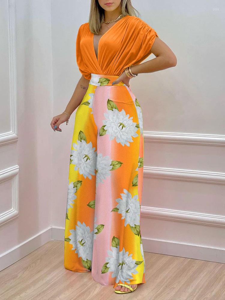 Women' Two Piece Pants Sexy Deep V Neck Women Matching Set Elegant Office Lady Full Length Loose Outfits Summer Pullover Tops Wide Leg, 04 print
Women' Two Piece Pants Sexy Deep V Neck Women Matching Set Elegant Office Lady Full Length Loose Outfits Summer Pullover Tops Wide Leg, 04 print