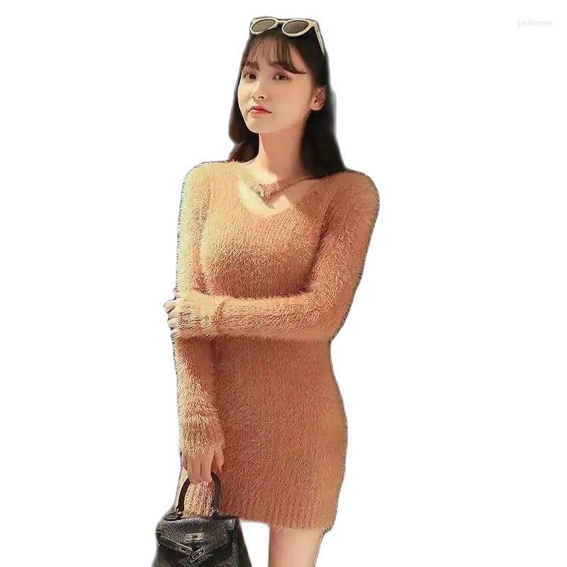Women' Sweaters Autumn And Winter V-neck Imitate Mink All-match Mid-length Sweater Women Korean Slim Slimming Bottoming A772, Pink
Women' Sweaters Autumn And Winter V-neck Imitate Mink All-match Mid-length Sweater Women Korean Slim Slimming Bottoming A772, Pink