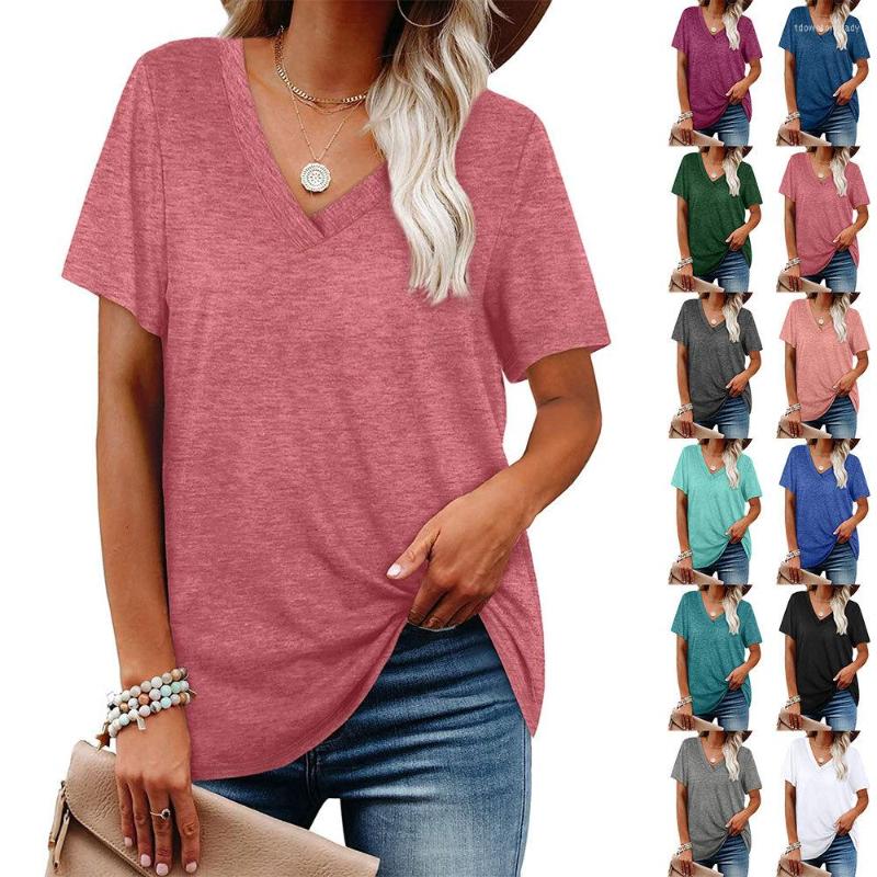 Women's T Shirts 2023 Summer Women Daily Loose Short Sleeve T-shirt Fashion Female Solid Color Streetwear Ladies Casual Shirt V-Neck Te, Pink
Women's T Shirts 2023 Summer Women Daily Loose Short Sleeve T-shirt Fashion Female Solid Color Streetwear Ladies Casual Shirt V-Neck Te, Pink
