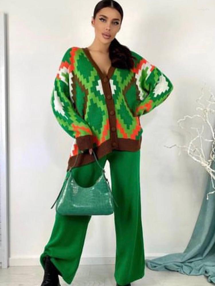 Women's Two Piece Pants Autumn Loose Knitted Women Set Patchwork V-neck Long-Sleeved Cardigan Wide-Leg Suit Fashion Casual Ladies Suits, Black
Women's Two Piece Pants Autumn Loose Knitted Women Set Patchwork V-neck Long-Sleeved Cardigan Wide-Leg Suit Fashion Casual Ladies Suits, Black