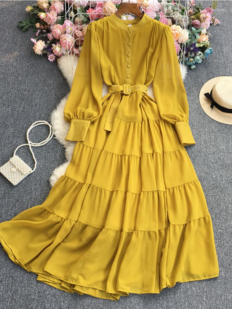 Casual Dresses LY VAREY LIN Spring Summer Women Elegant Single Breasted Long Dress With Belt Lady Fashion Slim A-line Chiffon, Red
Casual Dresses LY VAREY LIN Spring Summer Women Elegant Single Breasted Long Dress With Belt Lady Fashion Slim A-line Chiffon, Red