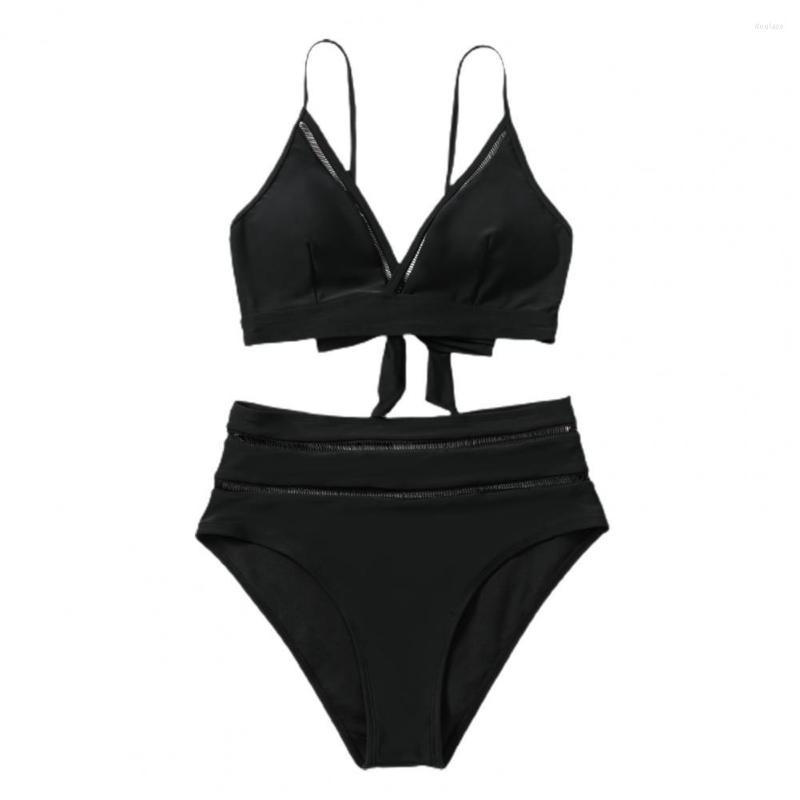 Women' Swimwear 2Pcs/Set Stylish Pads Hollow Knitting Push Up Women Summer Bathing Suit Beach Clothing Bra Briefs Set, Black
Women' Swimwear 2Pcs/Set Stylish Pads Hollow Knitting Push Up Women Summer Bathing Suit Beach Clothing Bra Briefs Set, Black