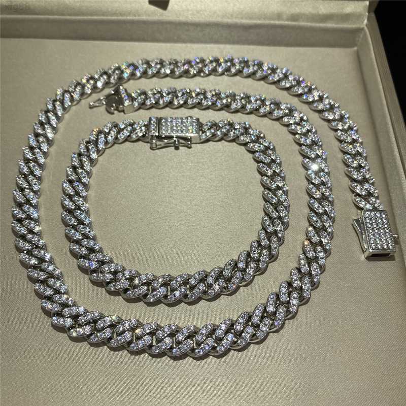 100% Hand Setting One Row 8mm White Gold Plated Cuban Necklace Vvs Moissanite Diamond Sterling Silver Cuban Link Chain
100% Hand Setting One Row 8mm White Gold Plated Cuban Necklace Vvs Moissanite Diamond Sterling Silver Cuban Link Chain